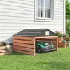 Outsunny Mähroboter Garage aus Holz wetterfest Überdachung Produktbild-Vorschau 2
