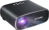 A black projector with silver trim is shown from a diagonal angle. Podgląd zdjęcia produktu