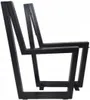 A black metal chair frame is shown against a white background. Produktbild-Vorschau