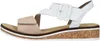 Rieker Damen Keil-Sandaletten Weiß/Beige Voir les images du produit 8