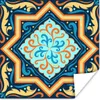 MuchoWow® Poster Stern - Orange - Blau - Muster 30x30 cm - Produktbild-Vorschau 1