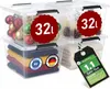 Aufbewahrungsbox 32 L mit Deckel 4er Set stapelbare Produktbild-Vorschau 2