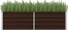 A raised garden bed filled with green plants. Produktbild-Vorschau
