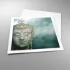 Poster - Poster ohne Rahmen - Buddha Grafik Türkis - 60x60 Produktbild-Vorschau 3