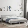 vidaXL Giroletto con testiera grigio cemento 180x200 cm Anteprima dell’immagine prodotto 2