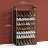 8-Stöckiges Schuhregal, 80 cm, 5 Haken, Schuhabtropfschale Produktbild-Vorschau 5