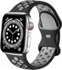 Silikon Sport Armband Schwarz Grau kompatibel mit Apple Produktbild-Vorschau 1