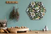 Uhr hexagonal 40 cm Glas Geräuschlos schwarze Zeiger - Tee Produktbild-Vorschau 2