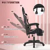 Gaming Stuhl mit Lendenwirbelstütze und Fußstütze 150kg, Produktbild-Vorschau 8