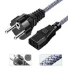 Netzkabel 3 Polig,Kaltgerätekabel 3m Nylon-Geflecht Produktbild-Vorschau 1