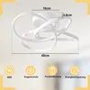 A white LED ceiling light with dimensions indicated, along with feature icons and text. Produktbild-Vorschau