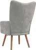 vidaXL Fauteuil relax gris clair velours Voir les images du produit 4