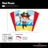 Aquilone per bambini Wolkensturmer Sled Pirate 1104 Rosso Anteprima dell’immagine prodotto 5