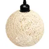 A close-up studio shot of a beige string ball pendant light with a black socket. Anteprima dell’immagine prodotto