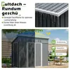 Metalen tuinschuur 242 × 120 × 192 cm, tuinhuisje met 3 Productafbeelding-voorbeeld 5