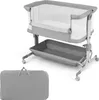 COSTWAY 3 in 1 Beistellbett mit Matratze, Babybett 6 Fach Produktbild-Vorschau 1