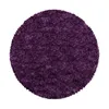 A round, purple shaggy rug is shown against a white background. Anteprima dell’immagine prodotto