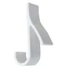 A single white towel hook is shown against a white background. Voir les images du produit