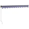 vidaXL Tenda retrattile blu e bianca 3,5x2,5 m Tessuto e Anteprima dell’immagine prodotto 18