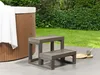 BELIANI Whirlpool Outdoor Treppe Grau Kunststoff mit 2 Produktbild-Vorschau 2