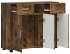 vidaXL Holzschrank Geräucherte Eiche 88,5 x 30,5 x 73 cm Produktbild-Vorschau 5