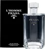 A black box and a clear glass bottle of Prada L'Homme Eau de Toilette for men. Náhľad obrázku produktu
