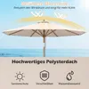 COSTWAY Sonnenschirm φ270cm, Gartenschirm aus Holz, Produktbild-Vorschau 4