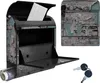banjado Design Briefkasten Stahl schwarz mit Zeitungsfach Produktbild-Vorschau 7
