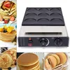 A collage of images showing a pancake maker and various types of pancakes. Produktbild-Vorschau
