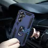 A blue phone case with a ring holder is attached to a magnetic car mount on a car's air vent. Produktbild-Vorschau