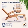 Casaria® 2x Sonnenliege Klappbar Holz Gartenliege 2 Produktbild-Vorschau 3