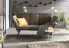 home24 Loungesofa - Stahl / Webstoff Produktbild-Vorschau 2