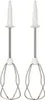 Two white and gray hand mixer attachments are shown against a white background. Produktbild-Vorschau