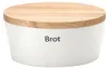 CONTINENTA Broodpot van keramiek, wit, met houten deksel Productafbeelding-voorbeeld 17