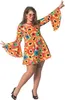 L3201152-46 große Blume gelb Damen Hippie Kleid-Kostüm Produktbild-Vorschau 2