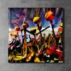 Coloray Uhr auf Leinwand 30x30 cm Wand Uhr Dekoration Produktbild-Vorschau 2