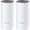 Two white cylindrical TP-Link Deco P9 mesh system units are shown side-by-side against a white background. Produktbild-Vorschau