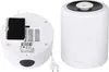 A white humidifier is shown from two angles: the top and the bottom. Produktbild-Vorschau