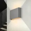 Wandleuchte eckig Grau G9 230V moderne Hotelleuchte Produktbild-Vorschau 1