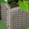 Outsunny Polyrattan Hochbeet mit Rankgitter, Blumenkasten Produktbild-Vorschau 9