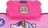 A close-up of a pink electronic dance mat with a unicorn design. Produktbild-Vorschau