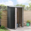 vidaXL Capannoni da giardino antracite 140,5 x 74 x 200 cm Anteprima dell’immagine prodotto 4