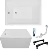 ECOLAM Baignoire Marella 100x70 cm + tablier | pieds siphon Voir les images du produit 4