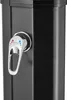 A close-up of a black outdoor shower with a chrome handle. Produktbild-Vorschau