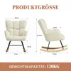 Schaukelstuhl Schaukelsessel Relaxsessel mit Teddystoff Produktbild-Vorschau 7