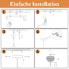 ZMH Hängelampe Boho Pendelleuchte Rattan 1 Flammig Produktbild-Vorschau 8