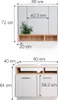 Meubles bain Vicco Beatrice Blanc 2 parties, Model 34955 Voir les images du produit 7