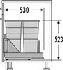 Collecteur de déchets Hailo 3616401 TB Slide Bottom-Mount Voir les images du produit 10