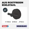 tesa Bademantelhaken selbstklebend & ohne Bohren schwarz Produktbild-Vorschau 3