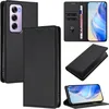 Litchi Leder Handyhülle für Oppo Reno12 Pro Wallet Produktbild-Vorschau 1